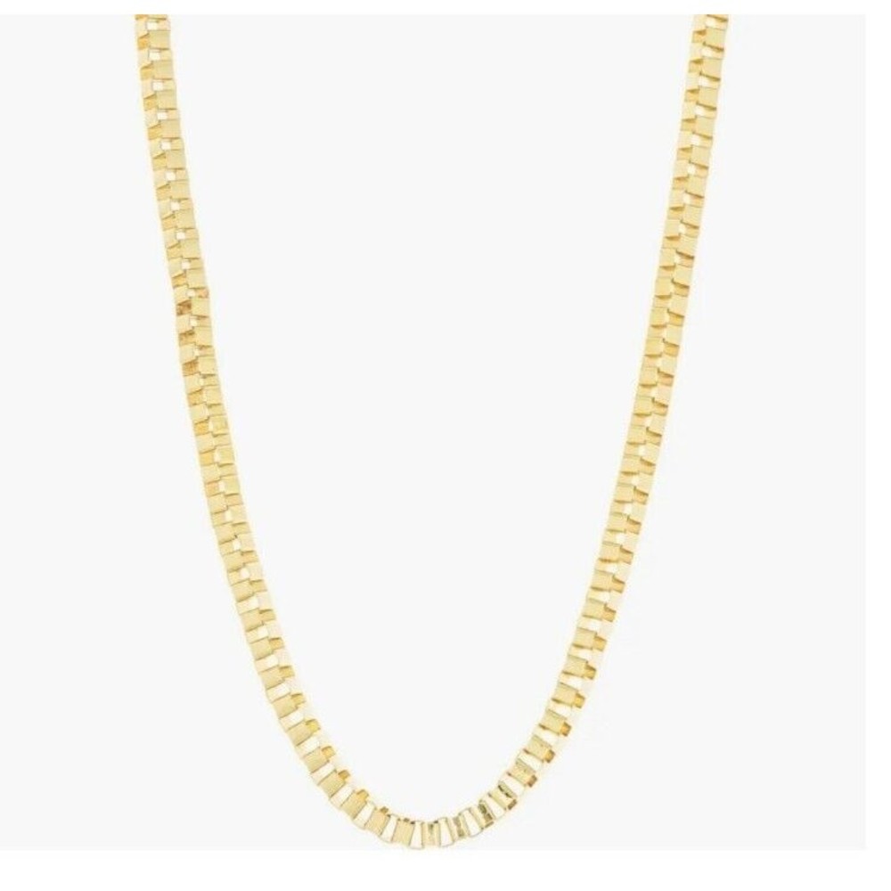 Area Star Men's 14K Gold Plated over Brass Box Chain Necklace Sustainable  New